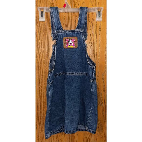 Vintage Mickey & Co girls’ Minnie Mouse denim skirtall jumper (size 6X) - Picture 3 of 5